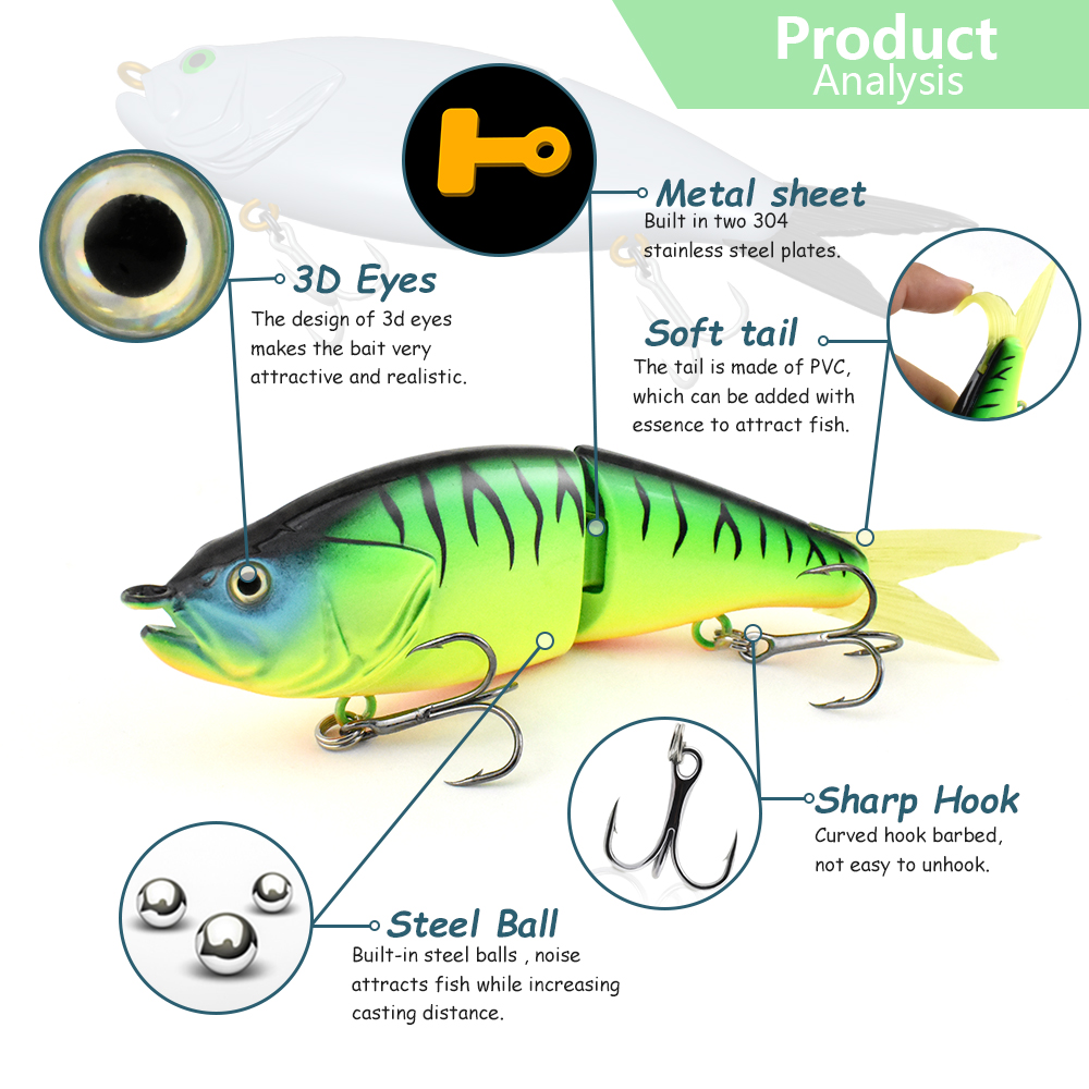 Señuelo de Pesca Bait Glide AB - Fishing Lure Soft Plastic reseña y precio