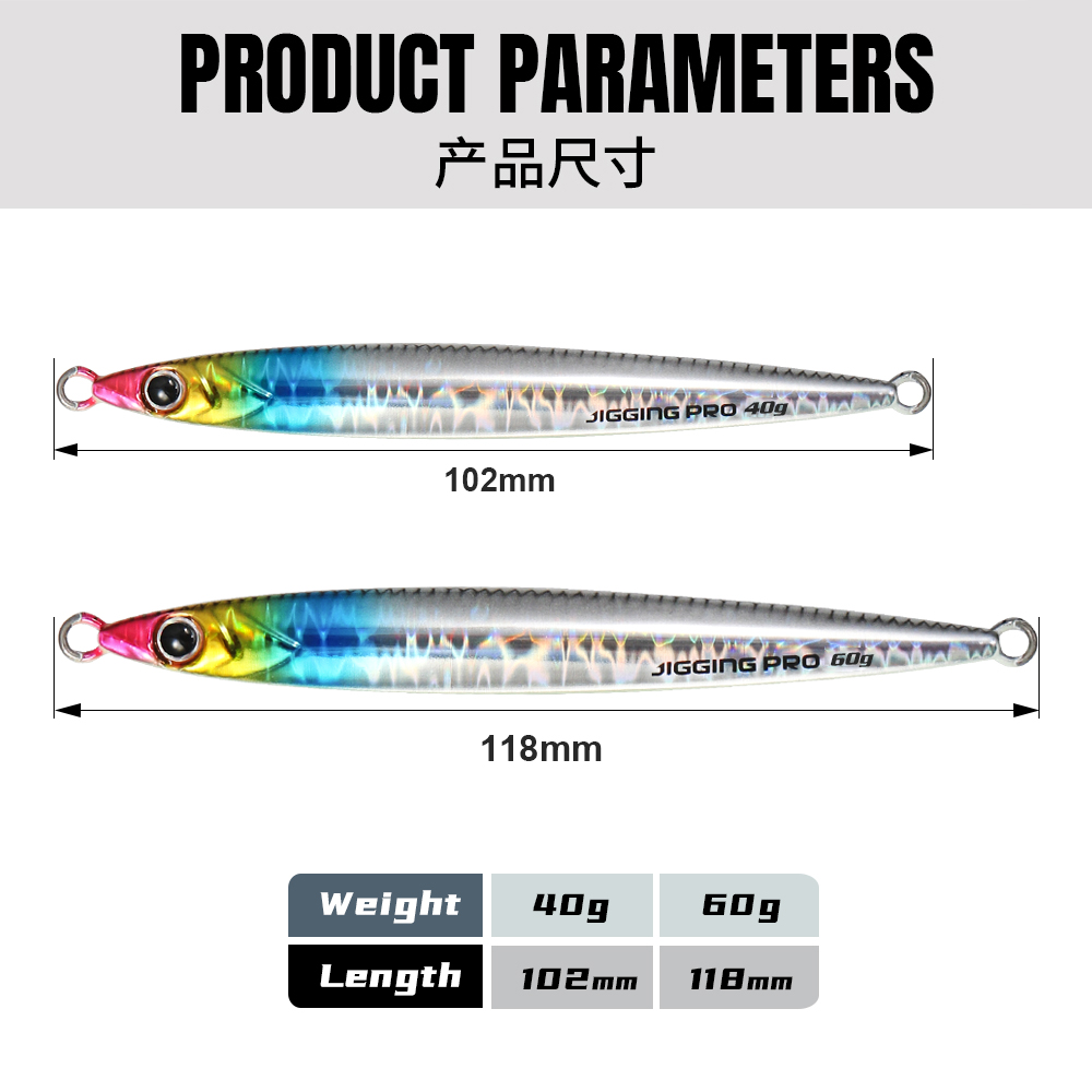 JIGGING PRO 40g 60g Slide Stic - Fishing Lure Buzzbait reseña y precio