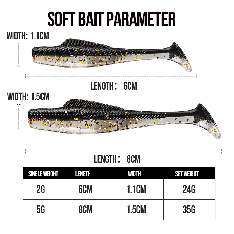 Juego de Señuelos de Pesca Flo - Fishing Lure Soft Plastic reseña y precio